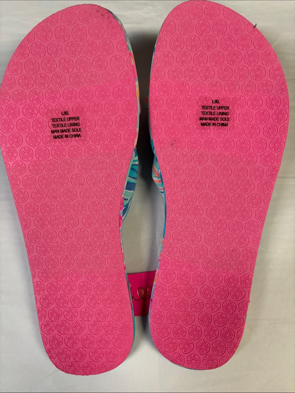 NWT Lilly Pulitzer Pool Slipper Sea Glass Aqua Rainforest Retreat Slides L/XL - Picture 3 of 3